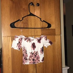 Floral White Crop Top